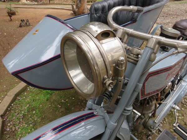 1915 Harley Davidson Model with Original 1915 Harley Davidson Sidecar